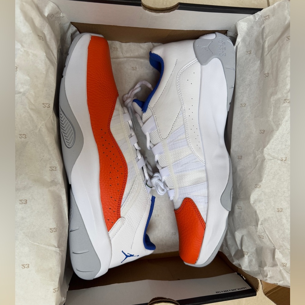 Jordan 11 CMFT Low White Safety Orange Hyper Royal - Picture 4 of 5
